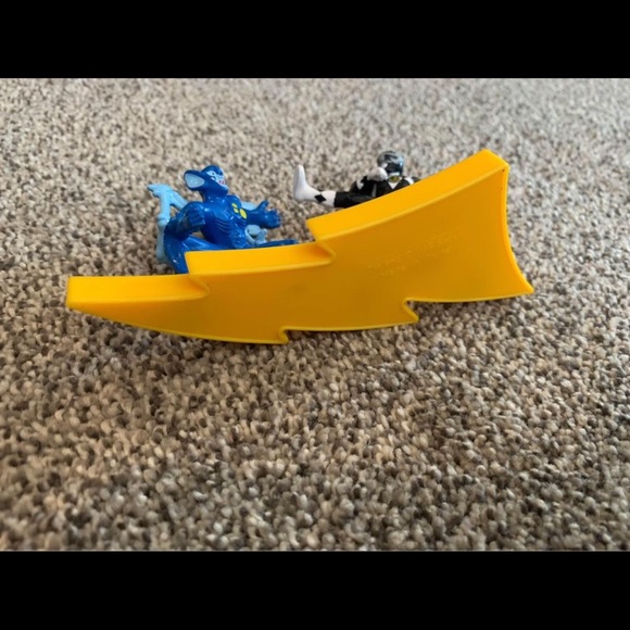 MMPR Black Power Ranger Fighting Baboo Figure 1995 Saban Yellow Stand 5" Long - Picture 6 of 6